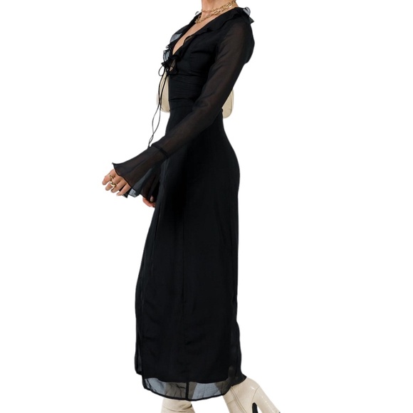 Rosalia Maxi Dress Black Princess Polly Witchy Whimsigoth - Picture 2 of 8